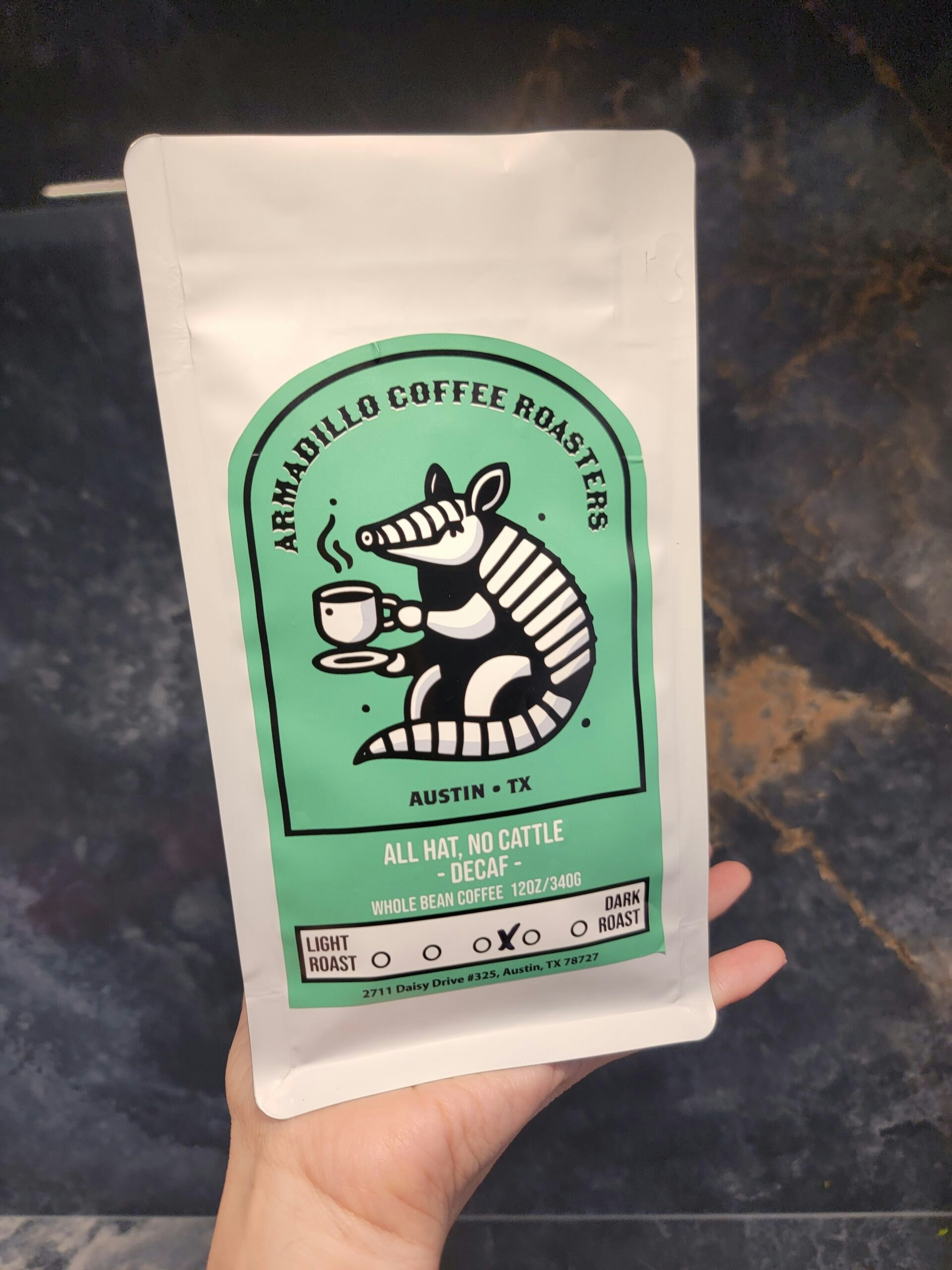 All Hat, No Cattle Decaf - Product Hunt launch logo and brand identity