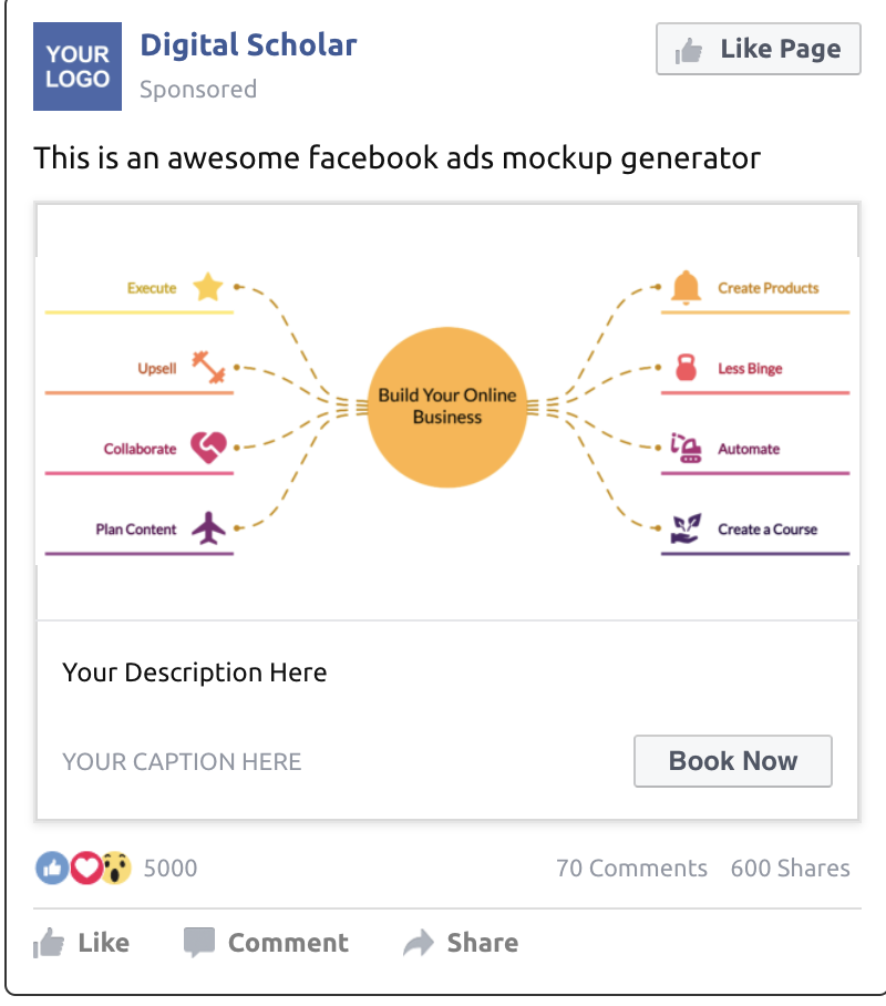Generador de maquetas de anuncios de Facebook - Genere maquetas de anuncios de Facebook para impresionar a sus prospectos media 2