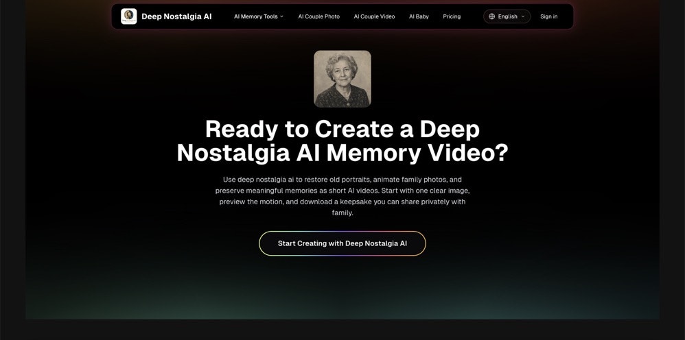 deep nostalgia ai gallery image