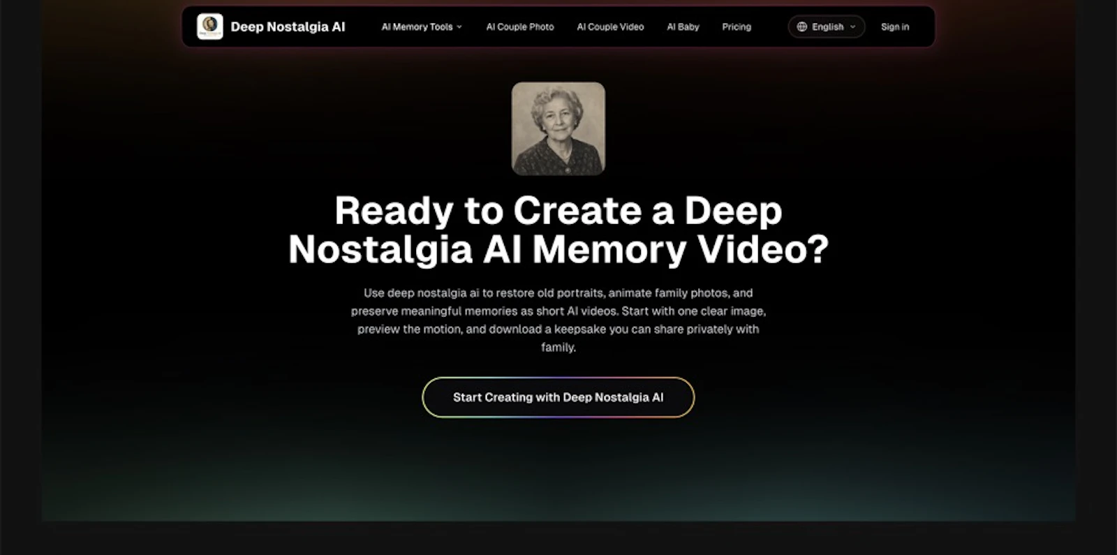 deep nostalgia ai screenshot 3