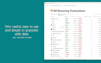 Recurring Transactions Tracker 2.0 gallery image