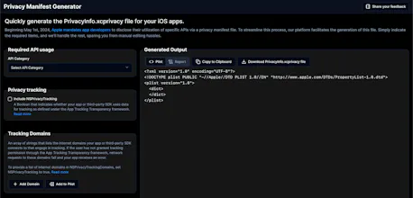 Online Privacy Manifest Generator gallery image