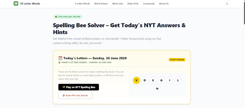 10LetterWords | Spelling Bee Solver screenshot 4