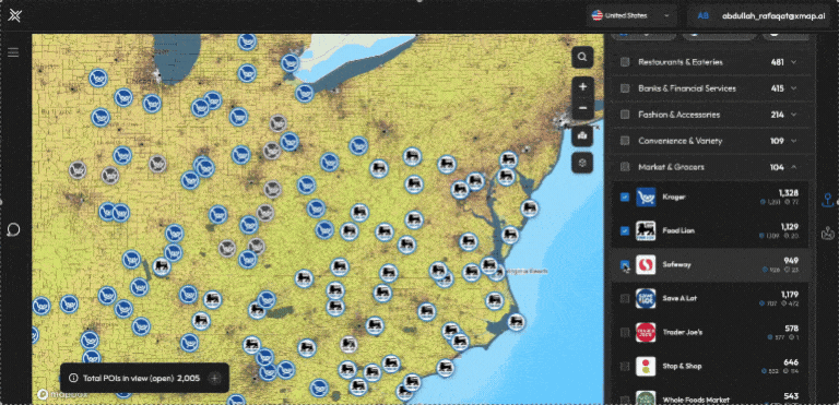 XMAP - Chiedi alla mappa qualsiasi cosa - La mappa AI che ti mostra dove espandere, costruire o investire. media 4