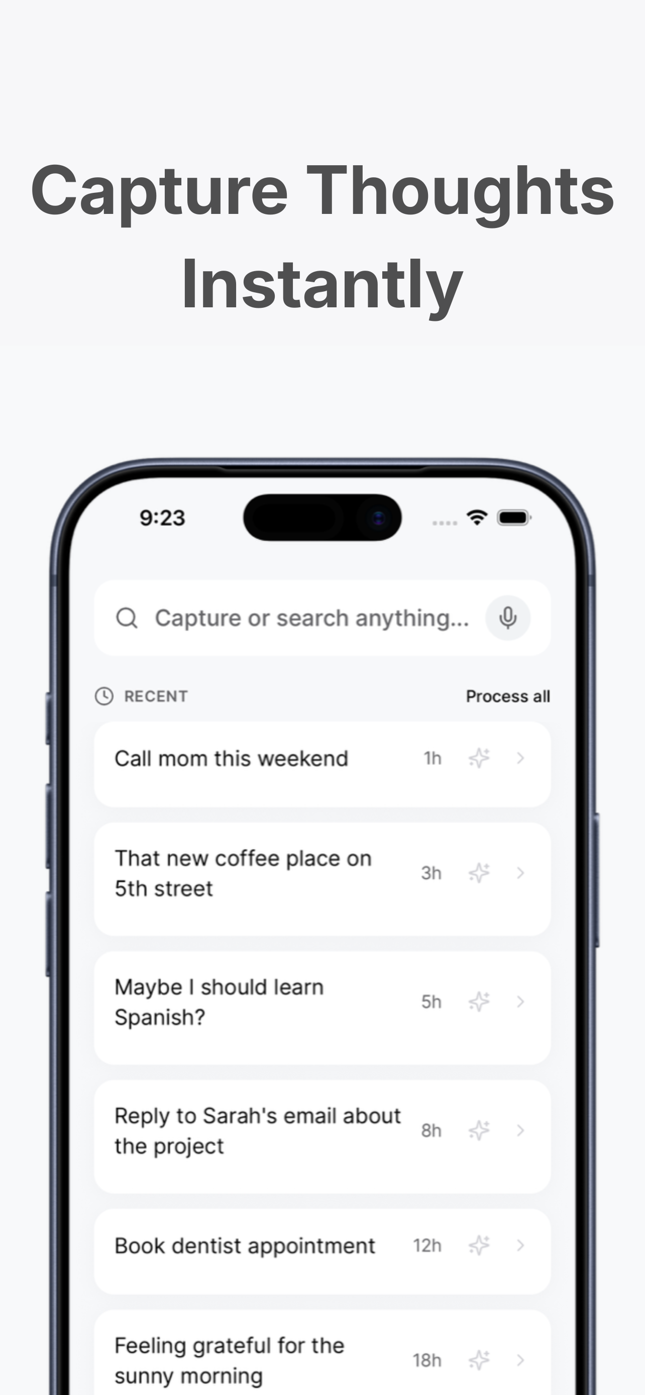 Thoughts Left - Main product screenshot demonstrating key features and user interface