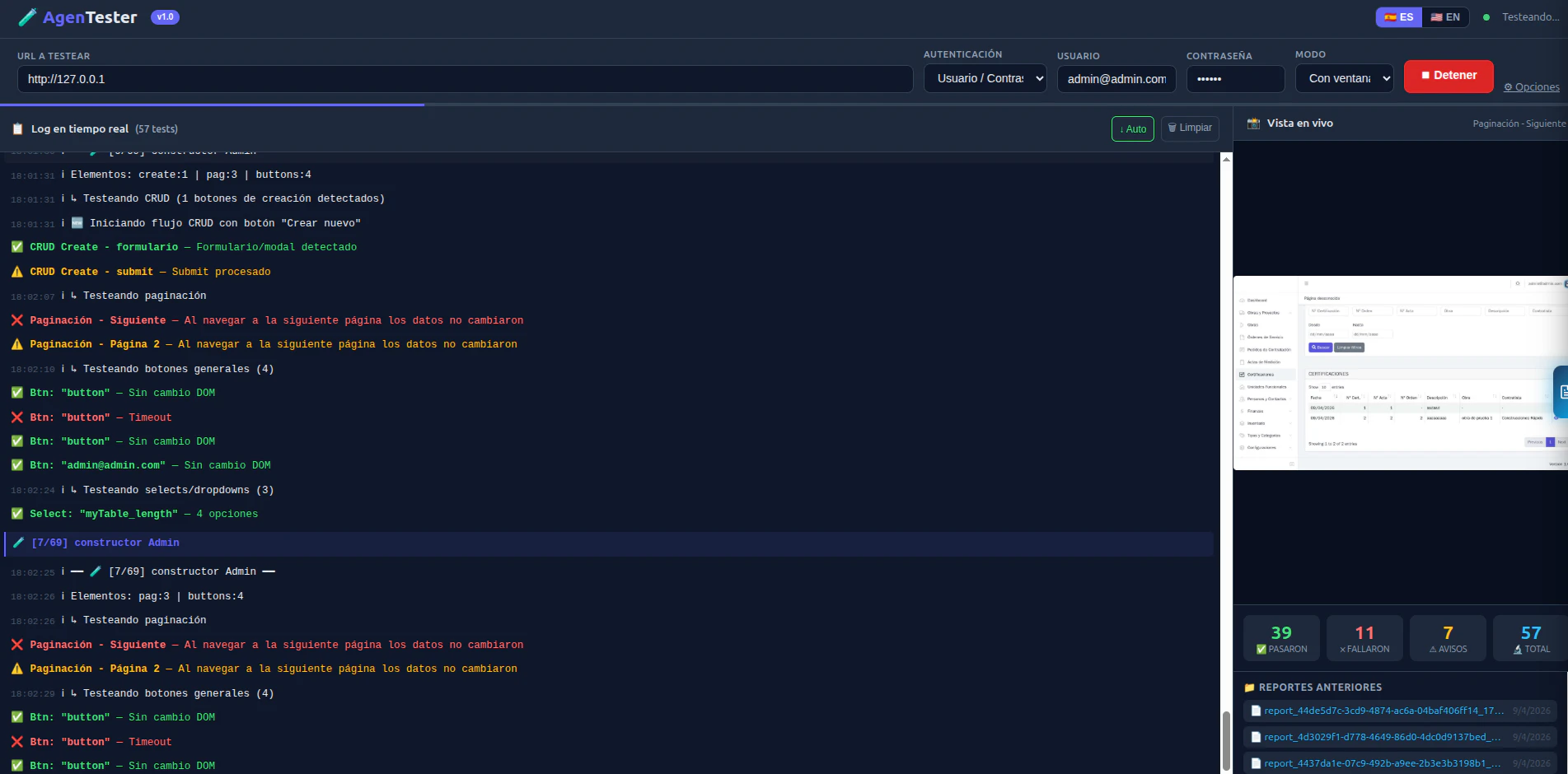AgenTester screenshot 3