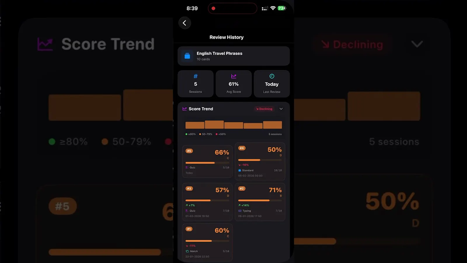 Ink Flashcards screenshot 1 (video preview)