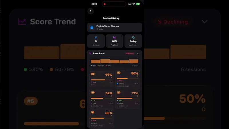 Ink Flashcards screenshot 1 (video preview)