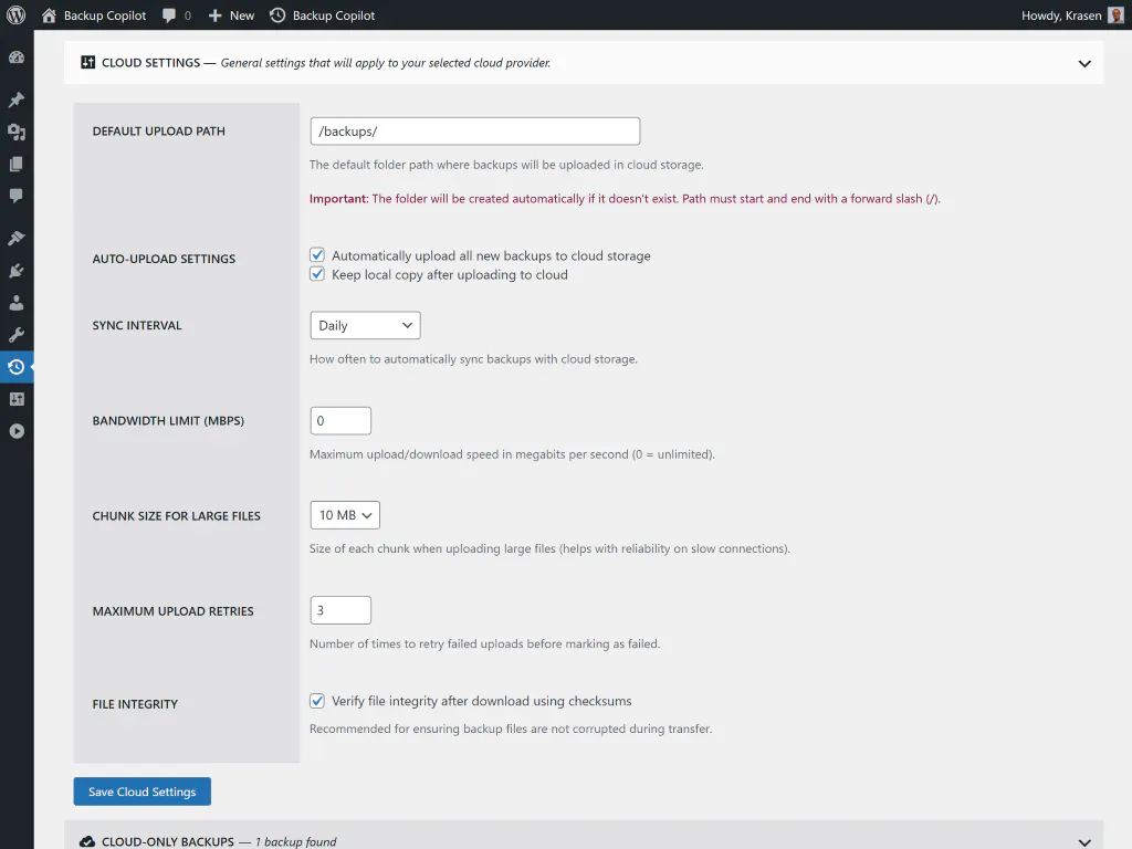 Backup Copilot for WordPress gallery image