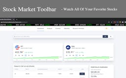 Stock Market Toolbar - Real Time Tracker media 1