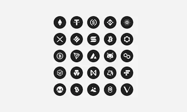 600+ Cryptocurrency icons in webfont lib gallery image
