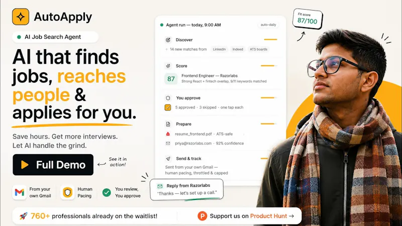 AutoApply screenshot 1 (video preview)