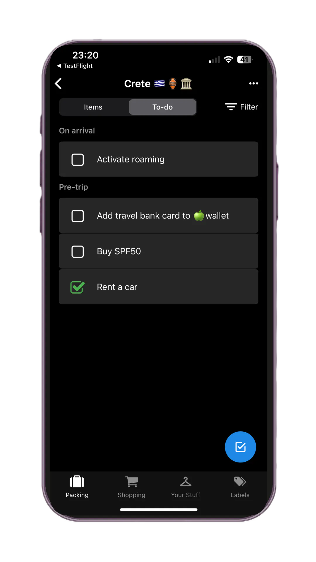 ezypack – packing checklists & to-dos gallery image