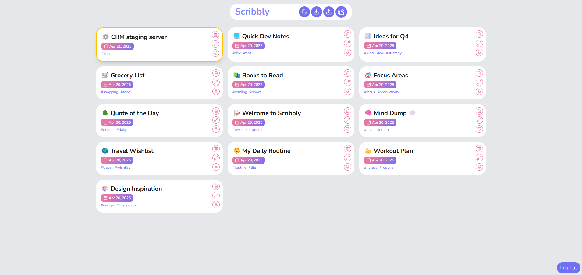 Krabbel - Een speelse, minimalistische noten -app voor creatieve denkers. media 2