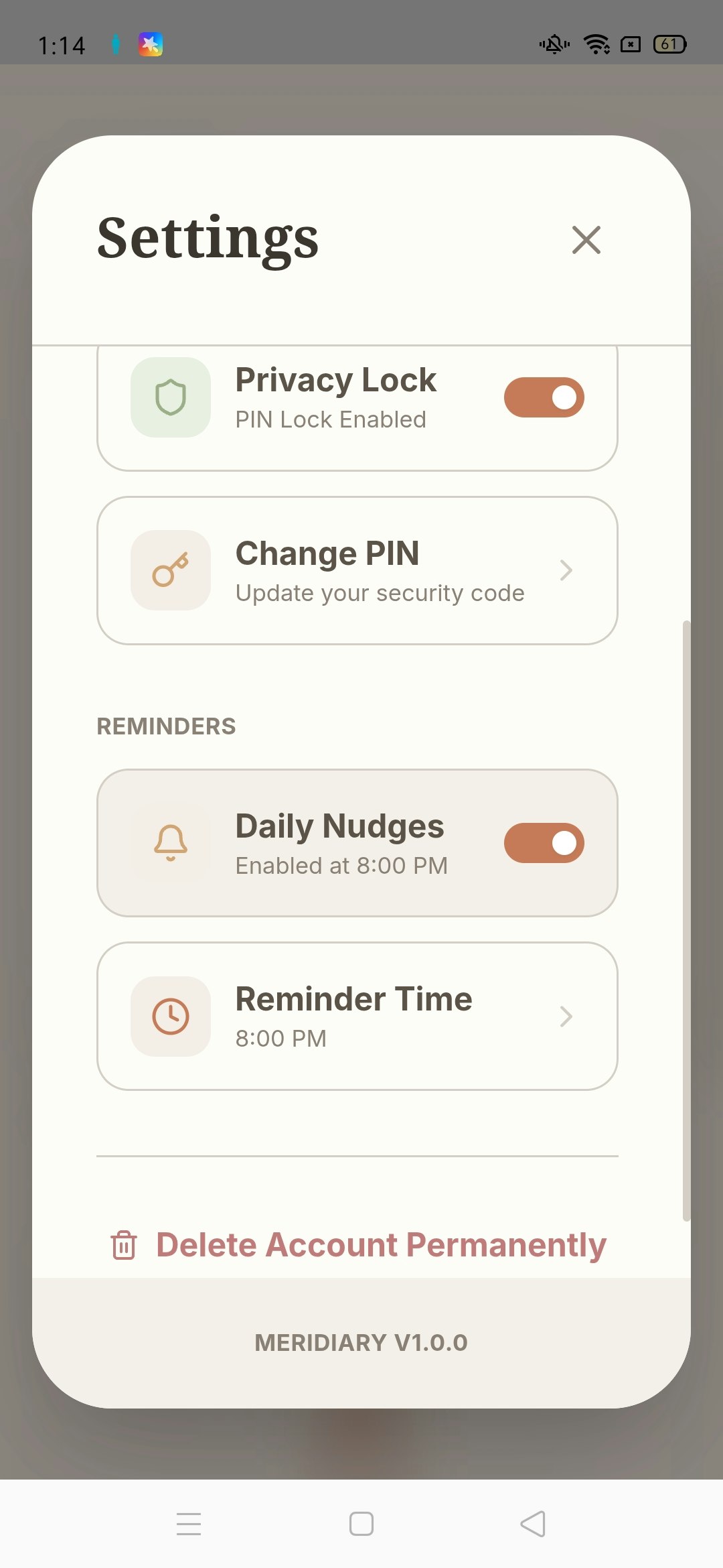 Meridiary gallery image