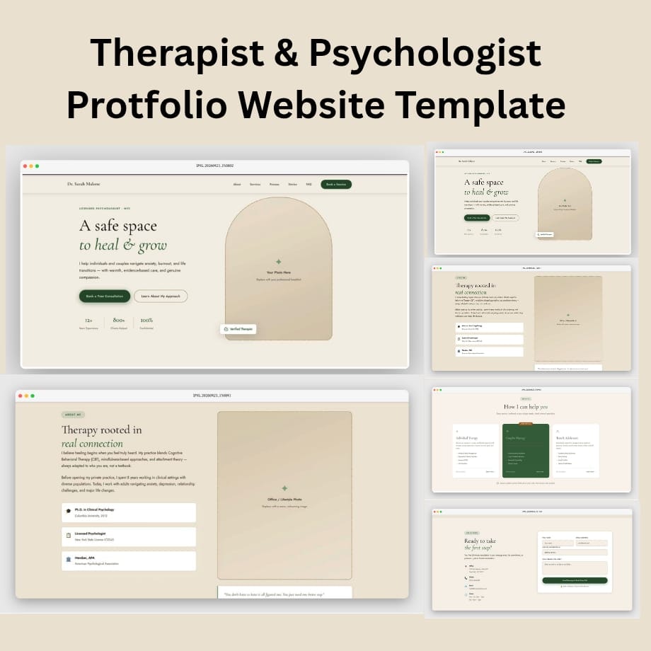 Therapist Portfolio Website Template