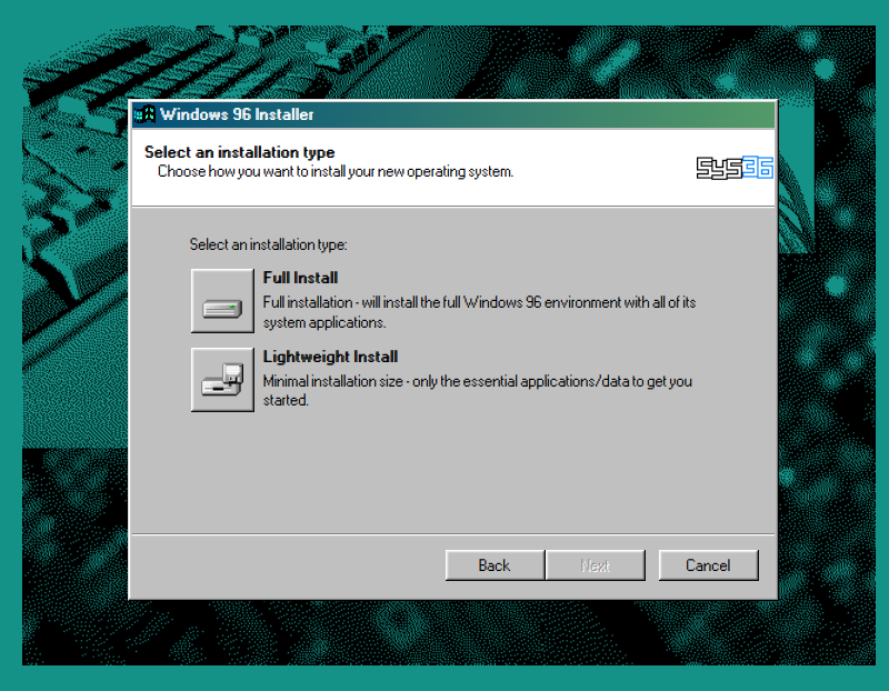 Windows 96 버전 3 미디어 2