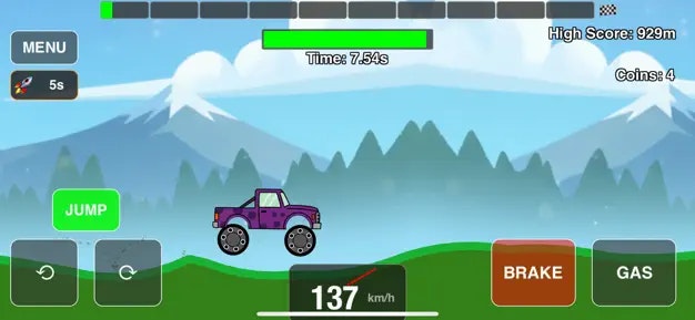 Hill Dash Race - Screenshot 4 showing product features and functionality