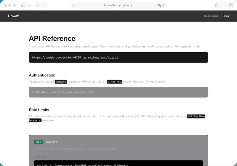 Unweb screenshot 3