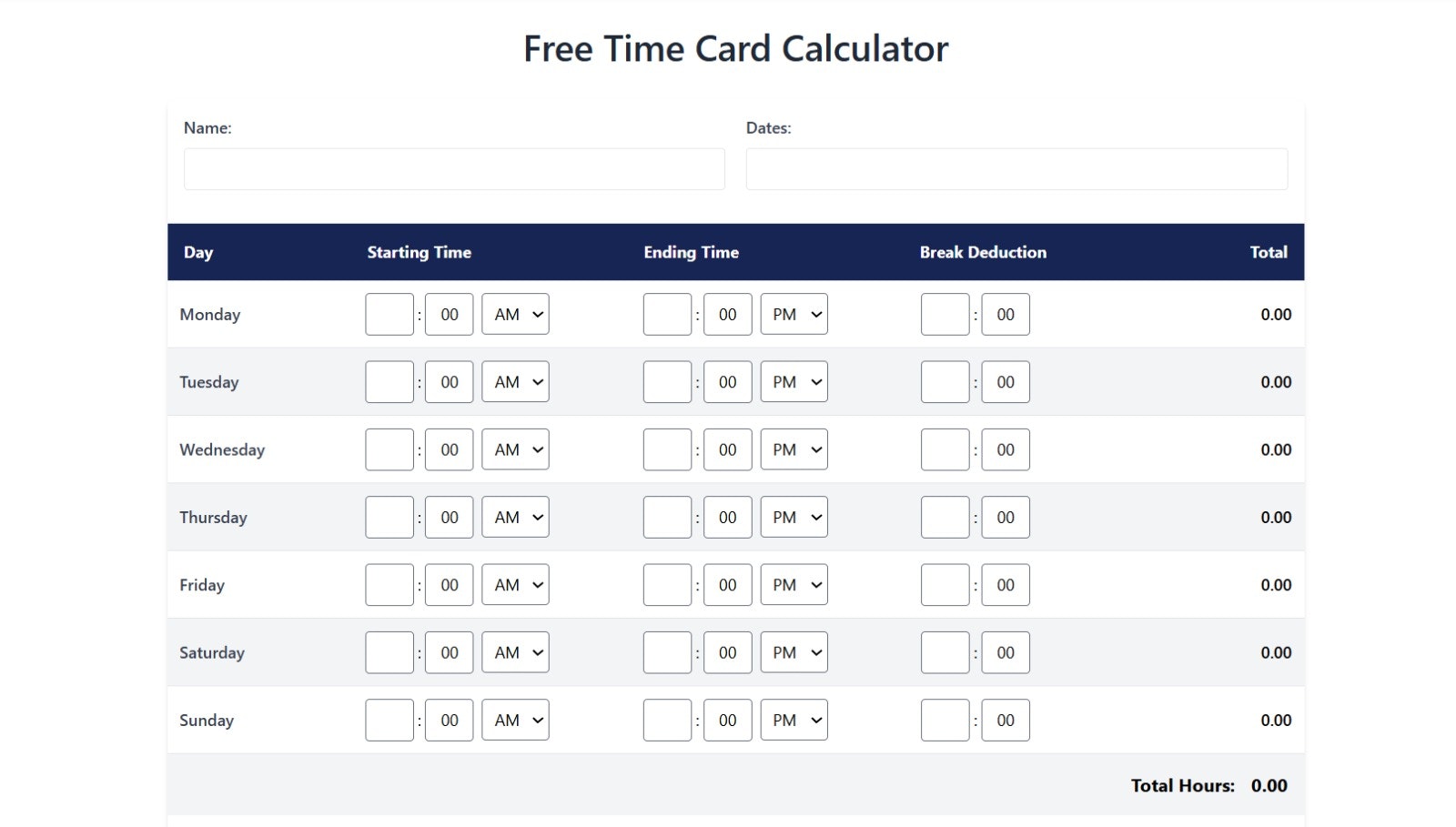 My Time Card Calculator gallery image
