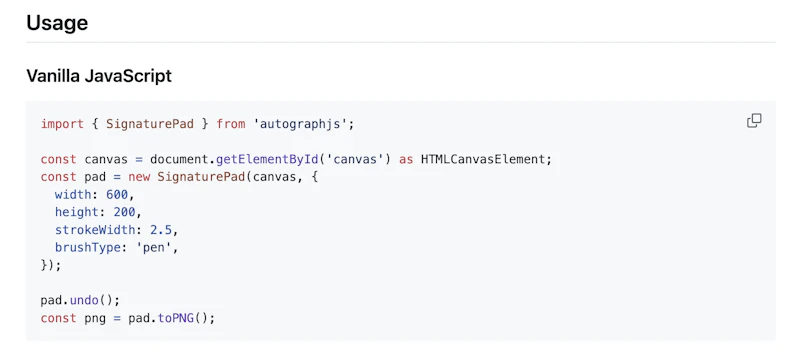 AutographJS screenshot 2