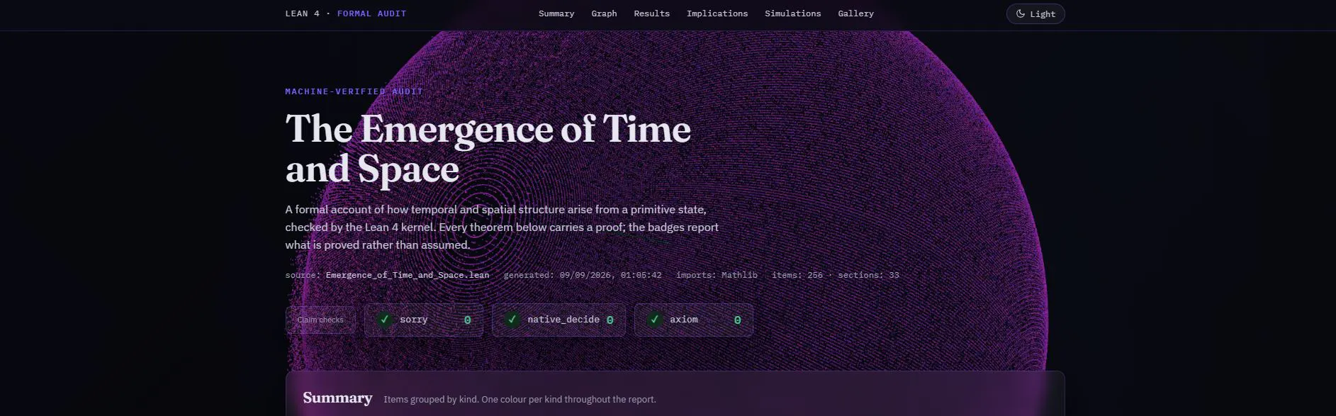 The Emergence of Time and Space gallery image