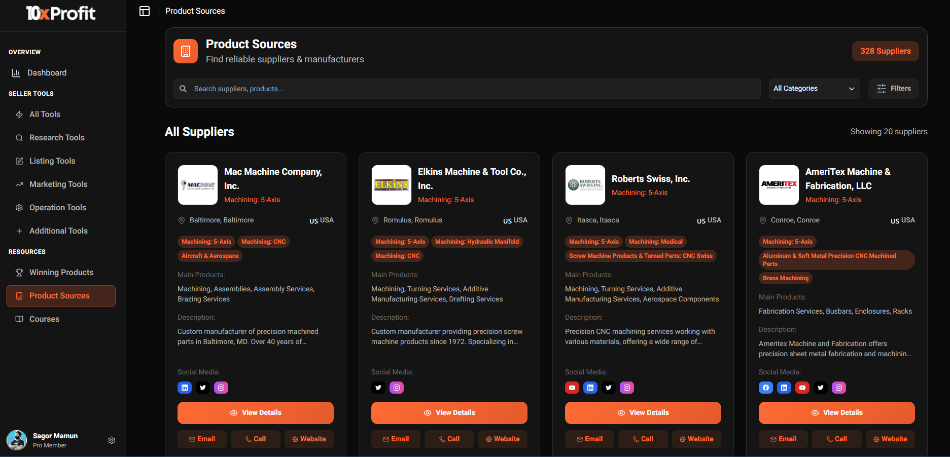 10XProfit.io - Screenshot 4 showing product features and functionality