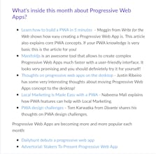 PWA Buzz Newsletter gallery image