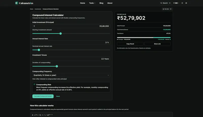 Calcumetrics screenshot 4