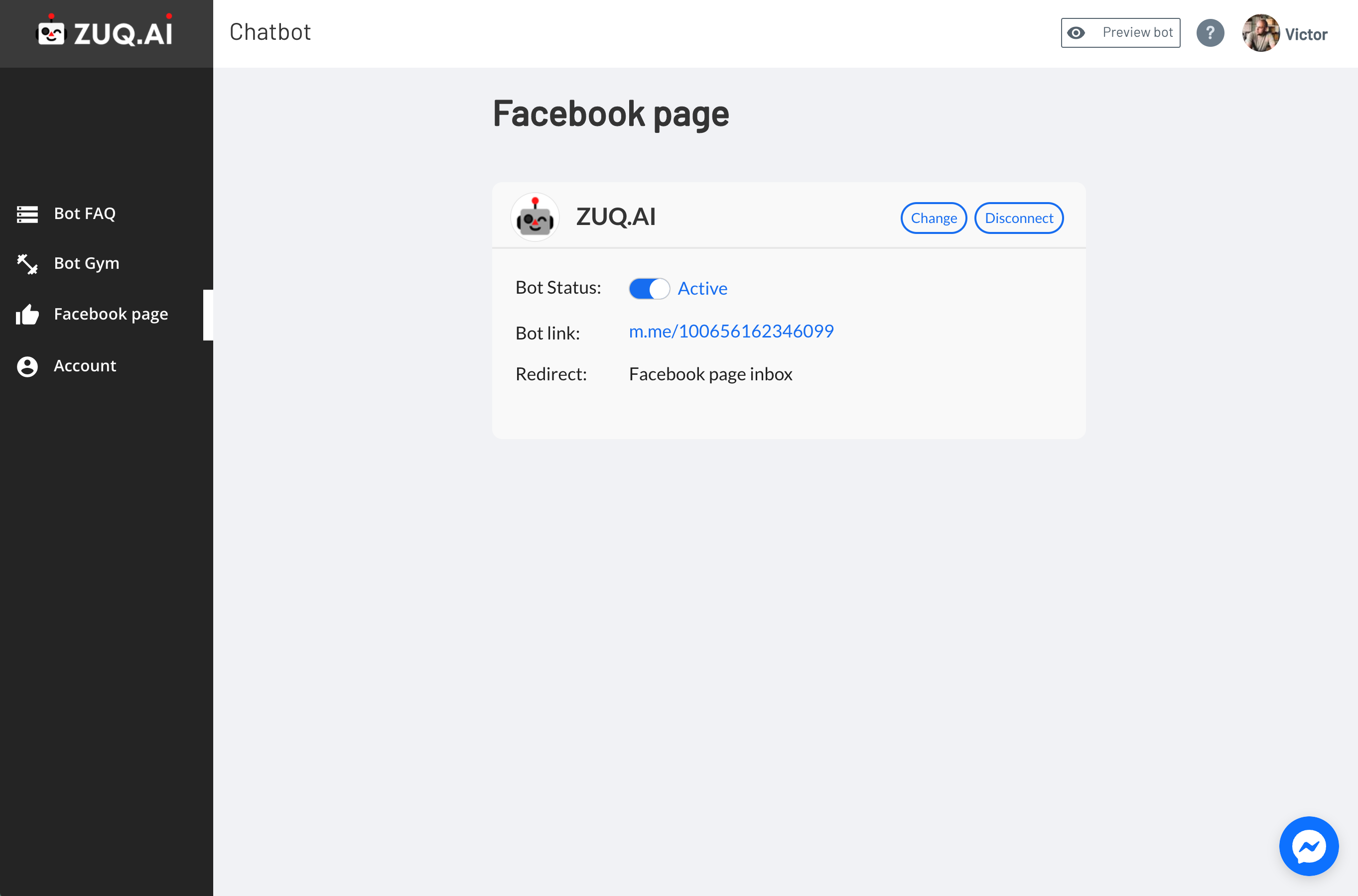 ZUQ.AI for Facebook Messenger gallery image