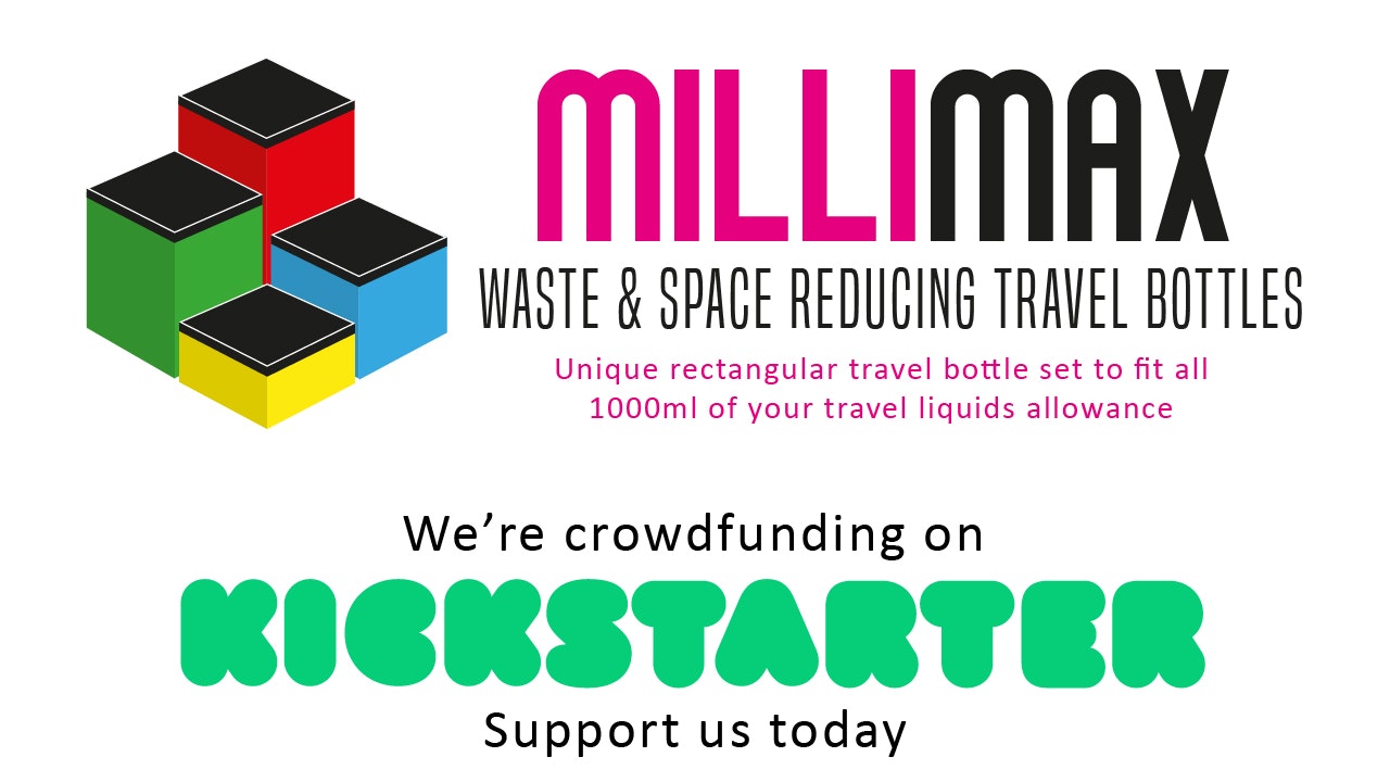 MilliMax - Rectangular travel bottle set gallery image