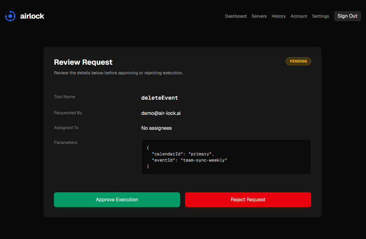 Airlock - Screenshot 2 showing product features and functionality