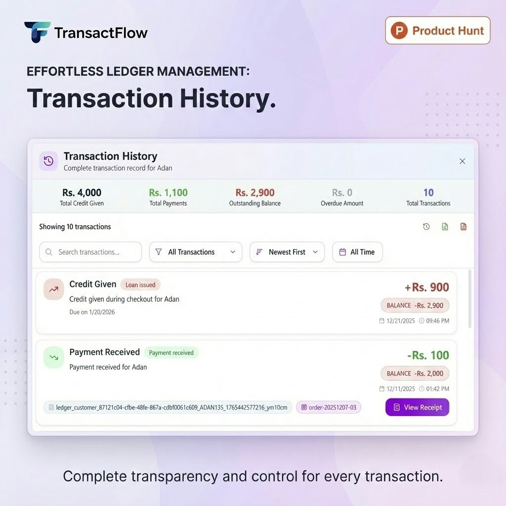 TransactFlow - Screenshot 4 showing product features and functionality