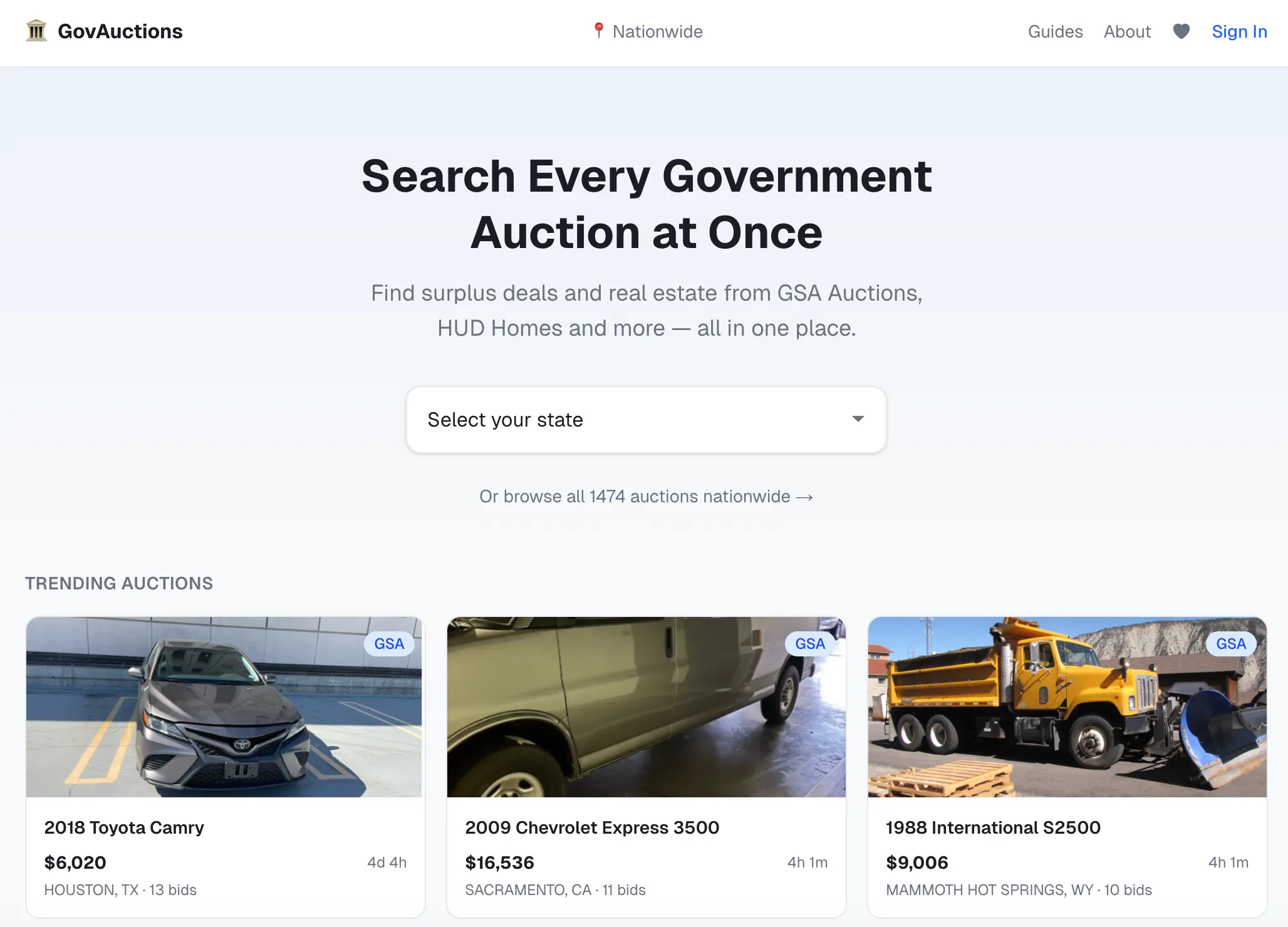 Banner del producto GovAuctions