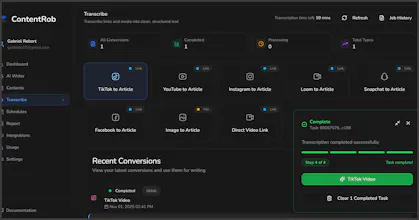 ContentRob-Social videos to SEO articles gallery image
