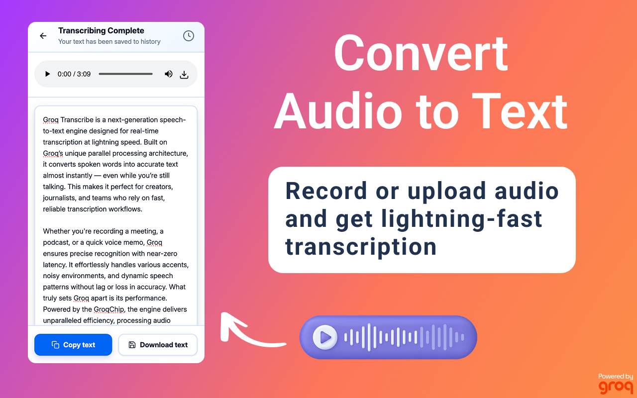 Audio To Text Transcription gallery image