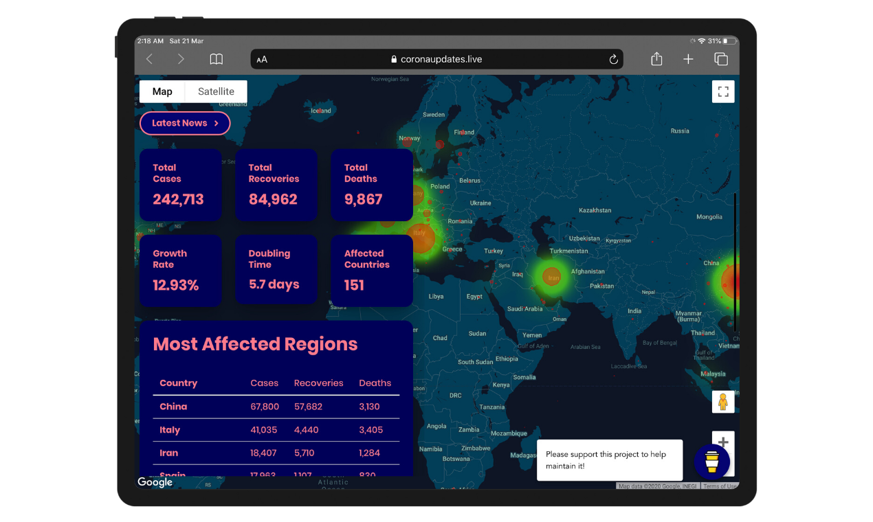COVID-19 Tracker gallery image