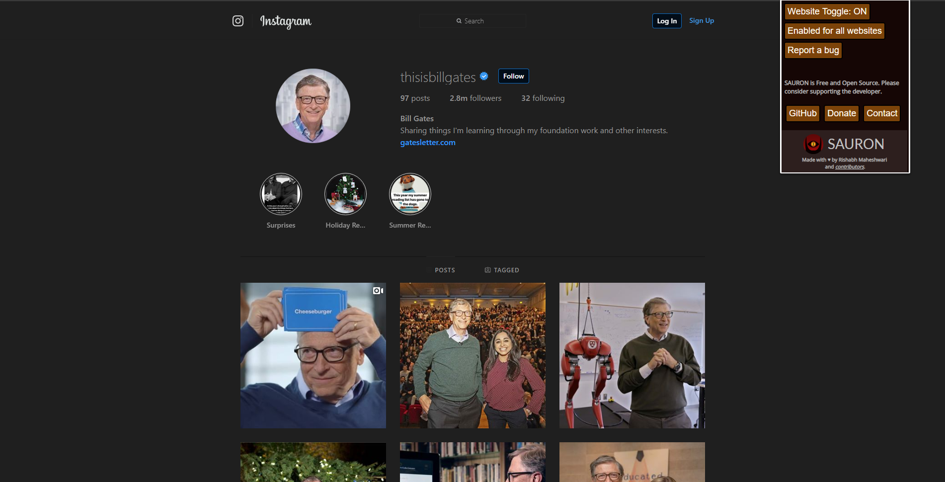 Sauron - Dark mode for all websites gallery image