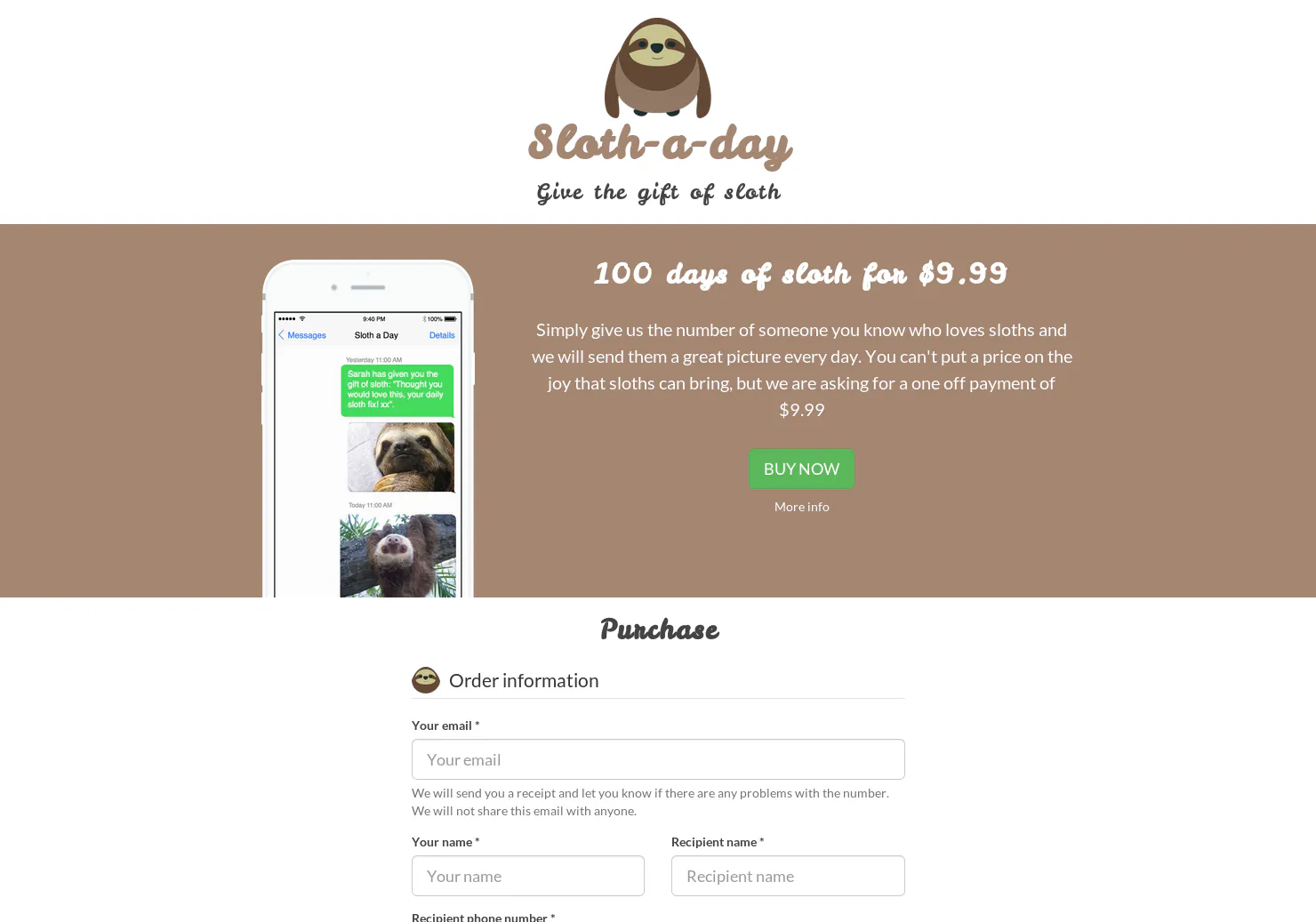 Sloth A Day