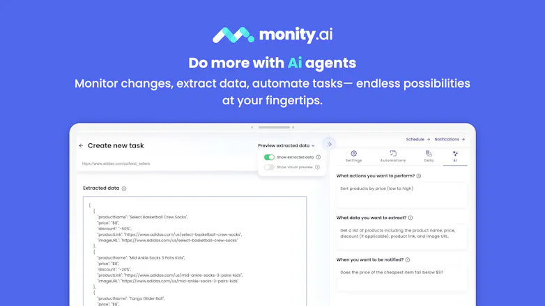 Monitor website changes with AI gallery image