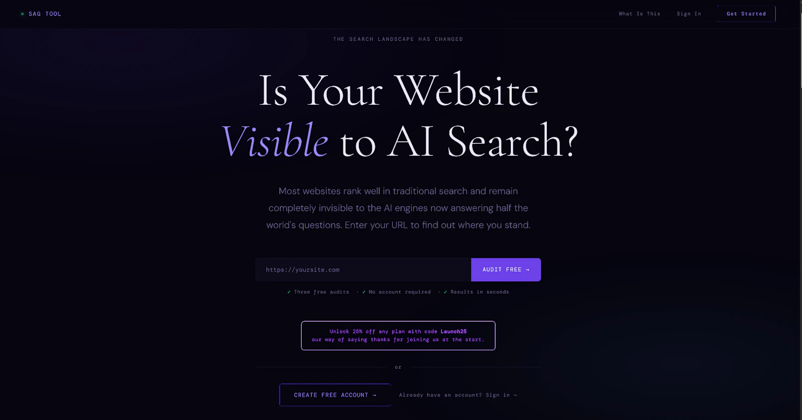 Sagtool.com screenshot 1