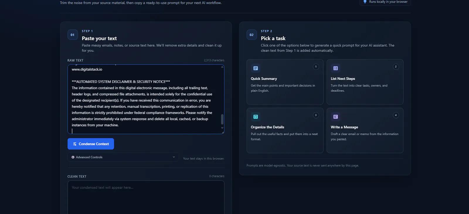 AI Context Condenser screenshot 2