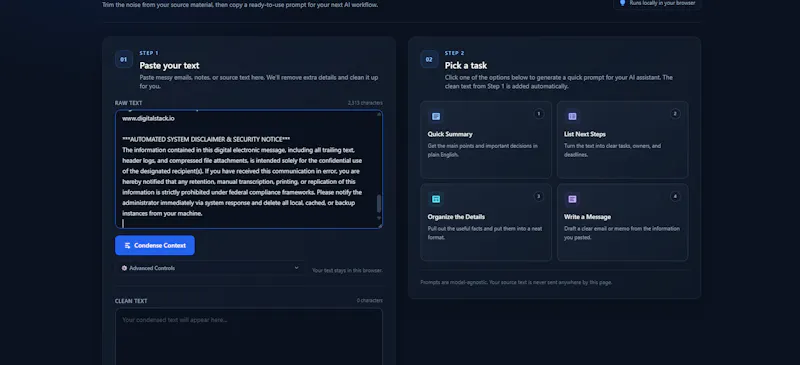 AI Context Condenser screenshot 2