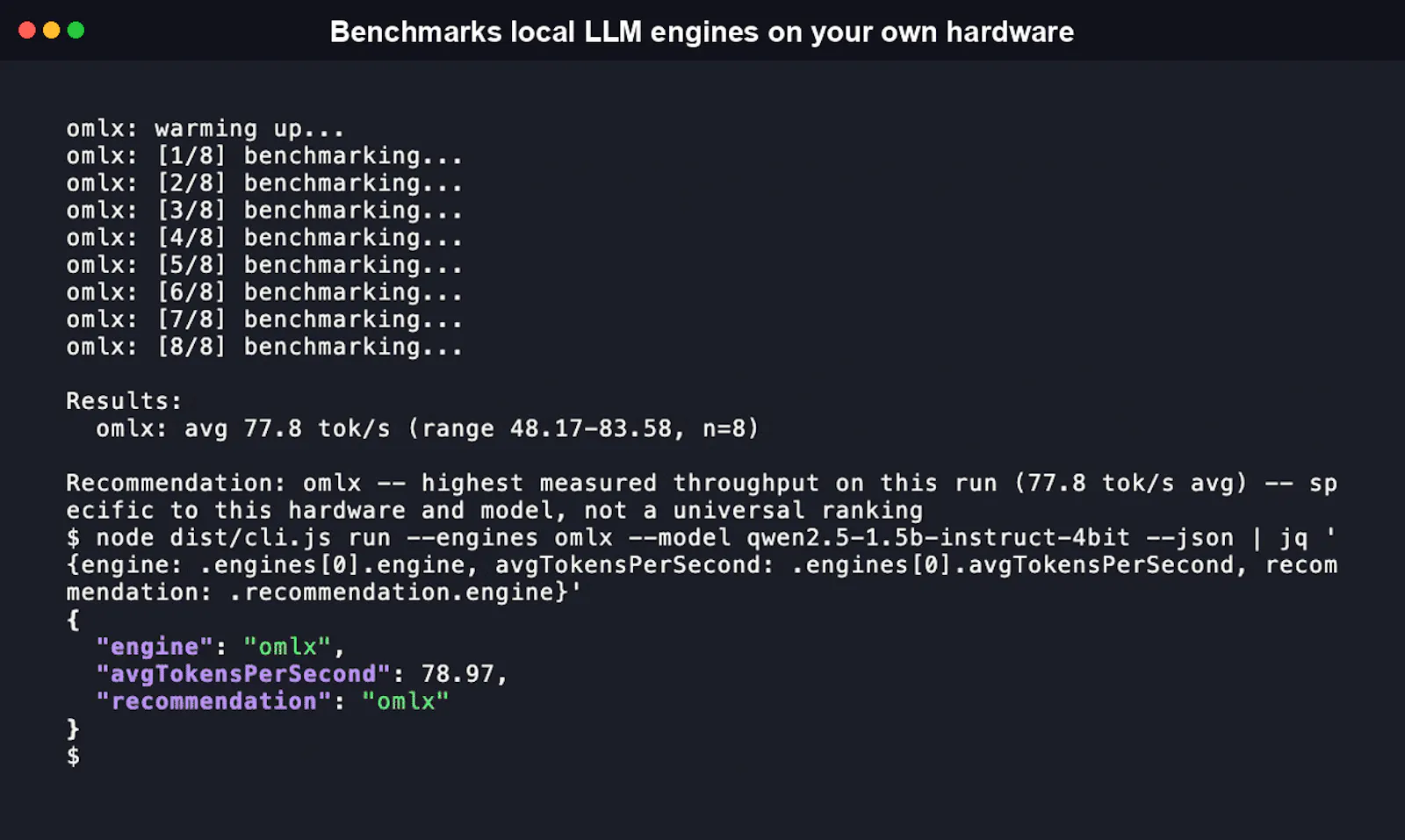 Inferbench screenshot 2