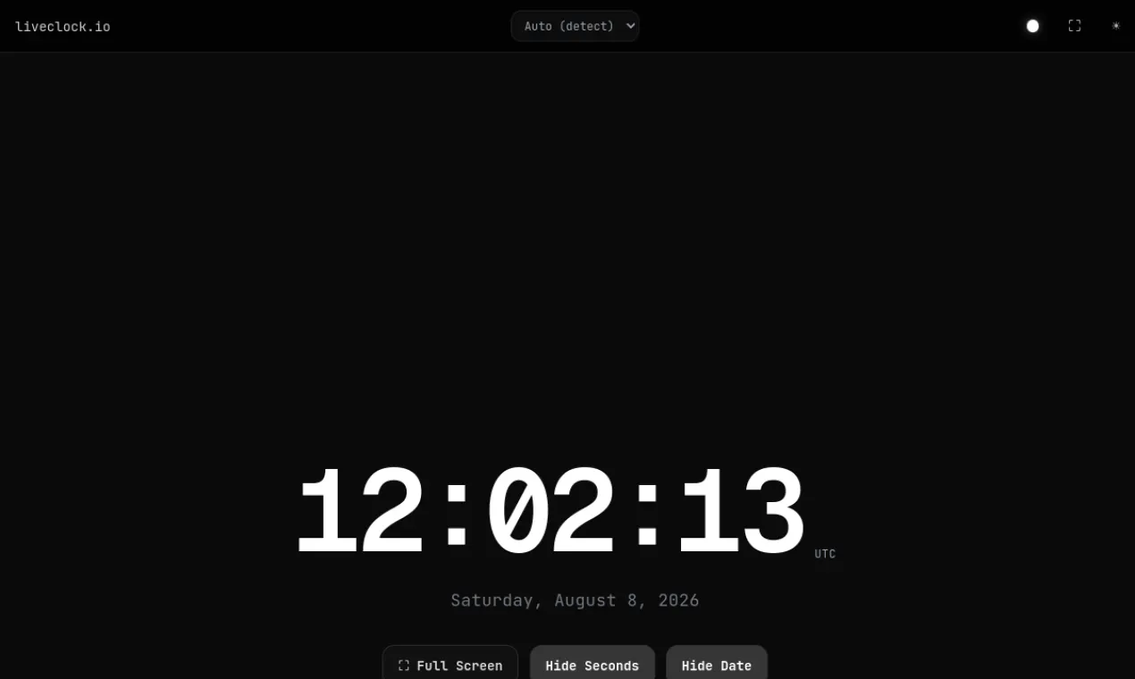 LiveClock Online screenshot