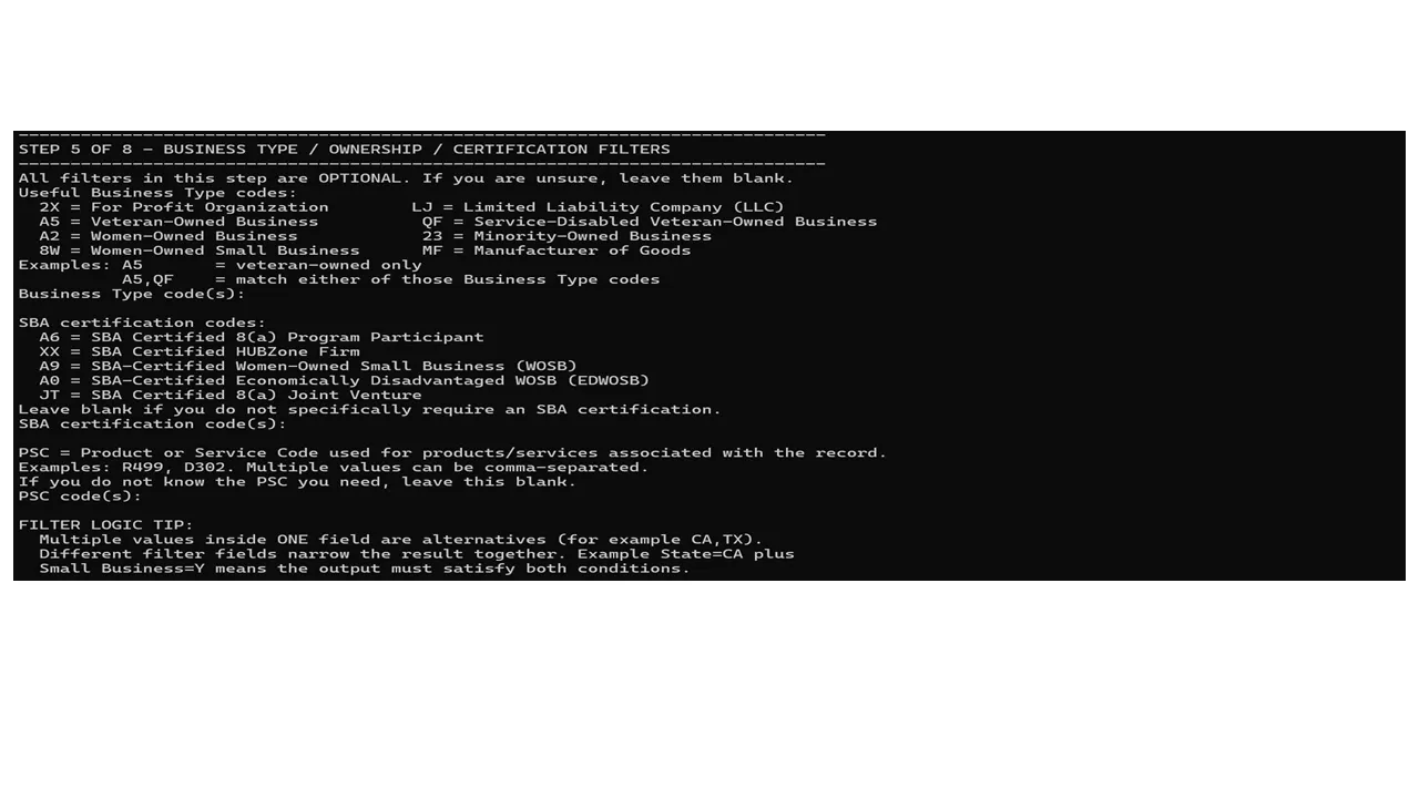 SAM.gov Contractor Database Compiler gallery image