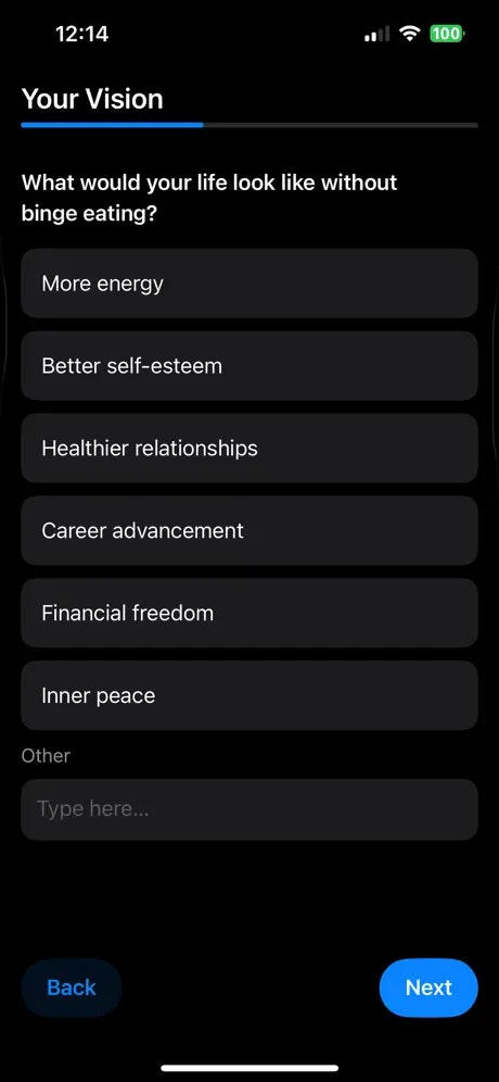 Nurtra - Stop Binge Eating - Screenshot 2 showing product features and functionality
