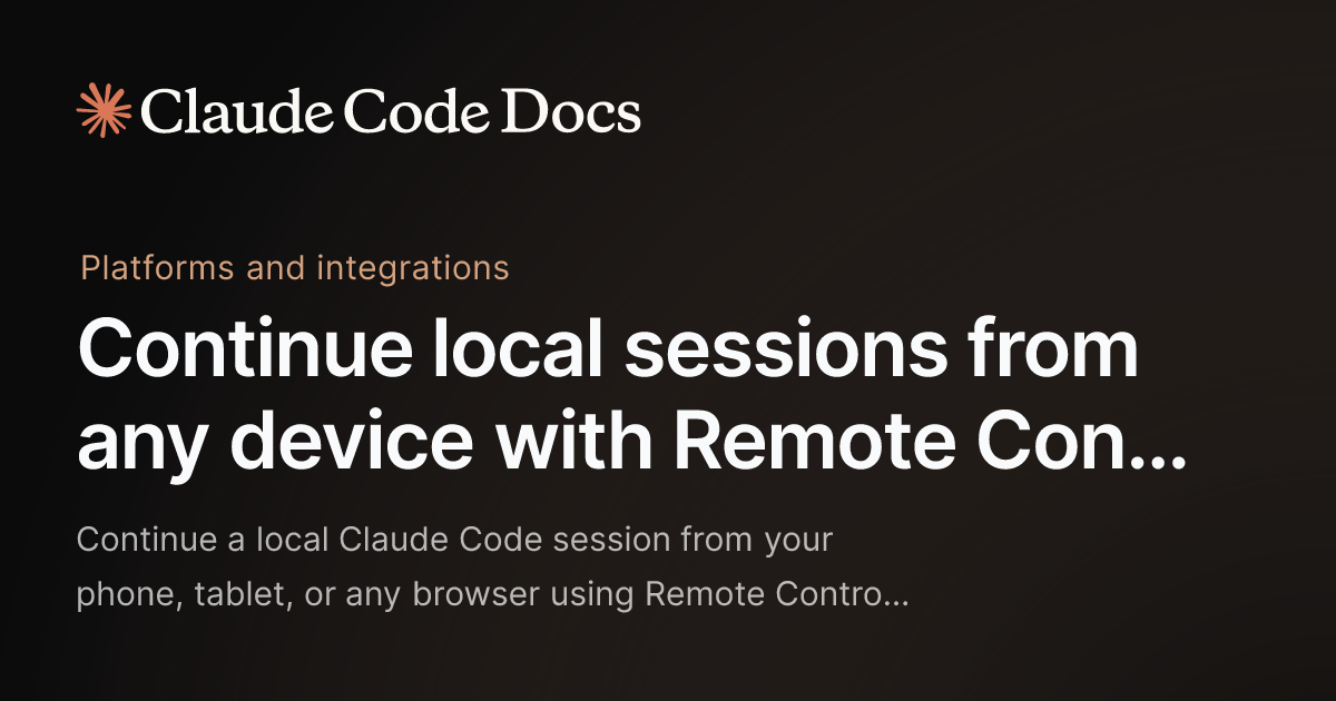 Claude Code Remote Access screenshot