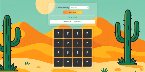 Matigen - HTML5 Memory Card Pairs Game media 2