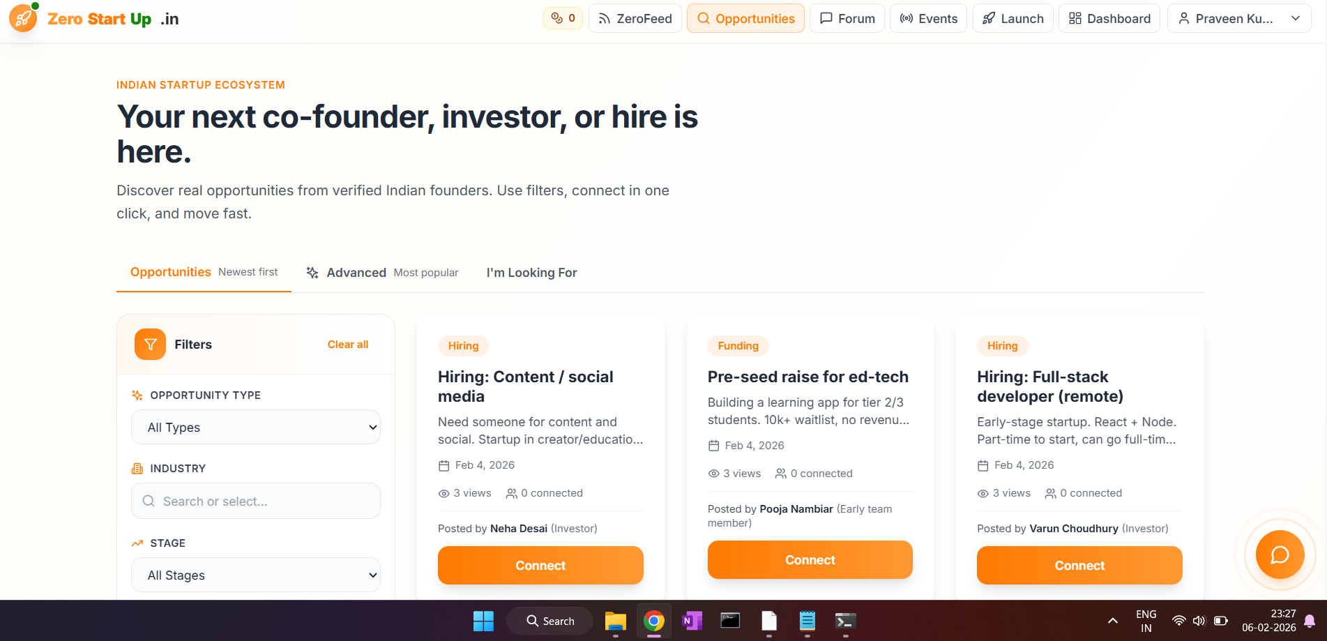ZeroStartUp.in - Screenshot 3 showing product features and functionality
